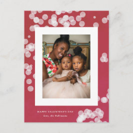 Liebe Confetti Rotes Valentinstag Foto Postkarte