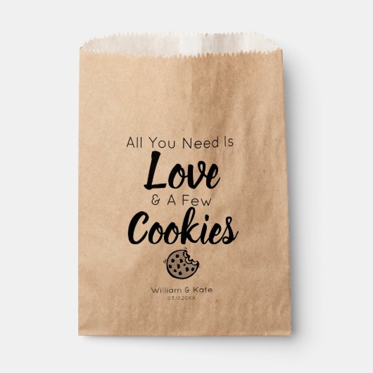 Liebe Cookies Leckerei Gastgeschenk Hochzeit Bag Geschenktütchen (Vorderseite)