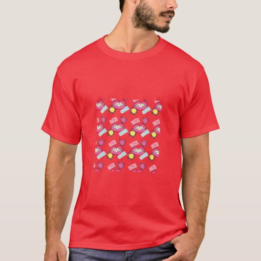 Liebe cooli Design Freund T-Shirt (Vorderseite)
