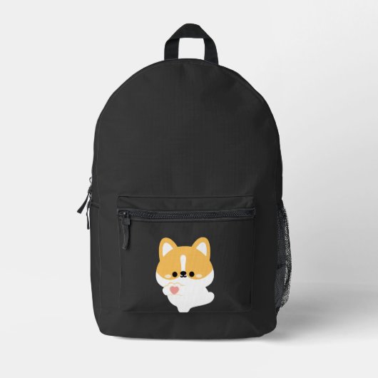 Liebe Corgi Bedruckter Rucksack (Vorderseite)