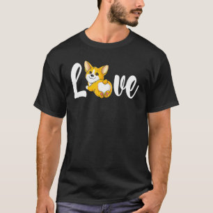 Liebe Corgi Mama Mama Niedlicher Welpe Hintern Hun T-Shirt