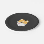Liebe Corgi Pappteller (Schrägansicht)