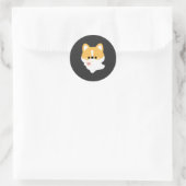 Liebe Corgi Runder Aufkleber (Tasche)