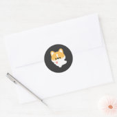 Liebe Corgi Runder Aufkleber (Umschlag)