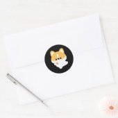 Liebe Corgi Runder Aufkleber (Umschlag)