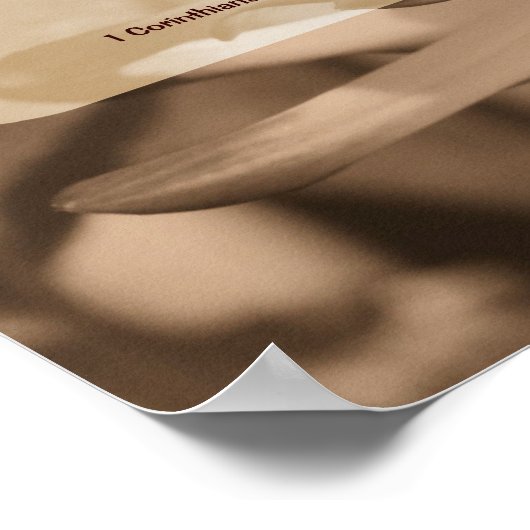 Liebe Corinthians 13:7 Inspiration Zitat Poster (Ecke)