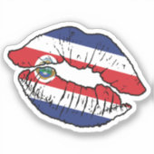 Liebe Costa Rica Costa Rica Lipstick Aufkleber (Vorderseite)