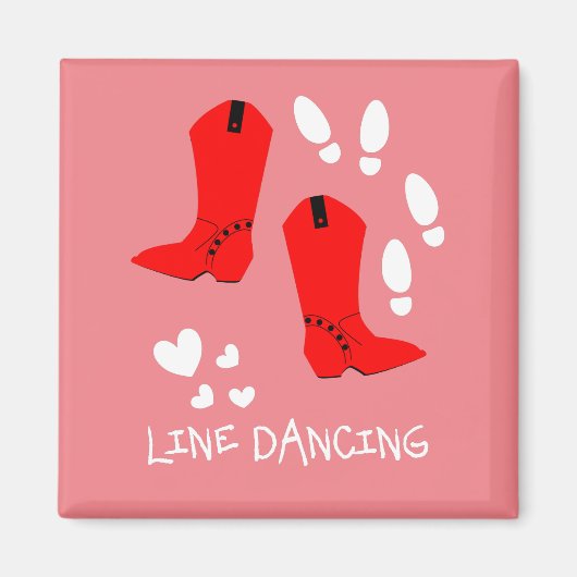 Liebe Country Line Tanz Magnet (Vorne)