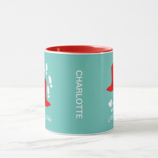 Liebe Country Line Tanz Personalisiert Tasse (Zentrum)