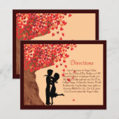 Liebe Couple Falling Hearts Oak Tree Direction Car (Vorne/Hinten)