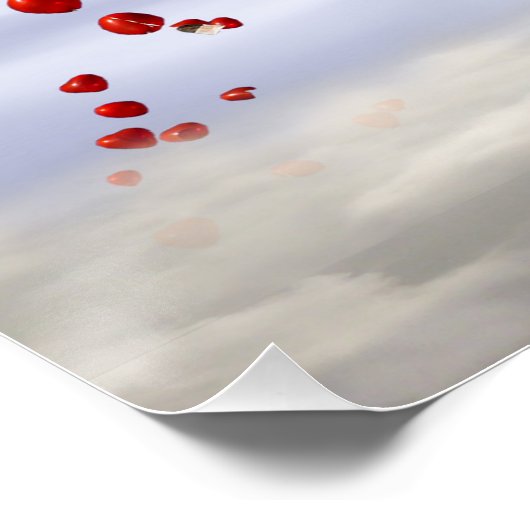 Liebe Couple Heart Coach Foto Glossy Poster (Ecke)