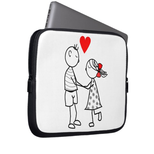 Liebe Couple Laptop Sleeve (Vorne Rechts)