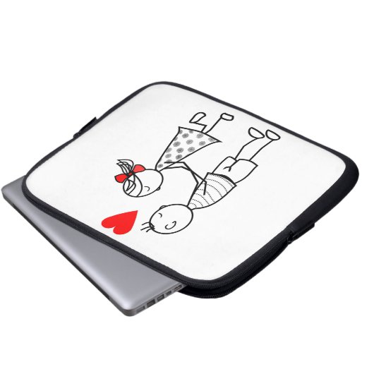 Liebe Couple Laptop Sleeve (Vorne Knopf)