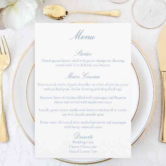 Liebe Couple Menükarte