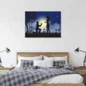 Liebe Couple Moderne Verlobung Silhouetten Leinwanddruck (Insitu (Schlafzimmer))