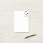 Liebe Couple Post-it® Notes - Anpassbar Post-it Klebezettel (Auf Schreibtisch)