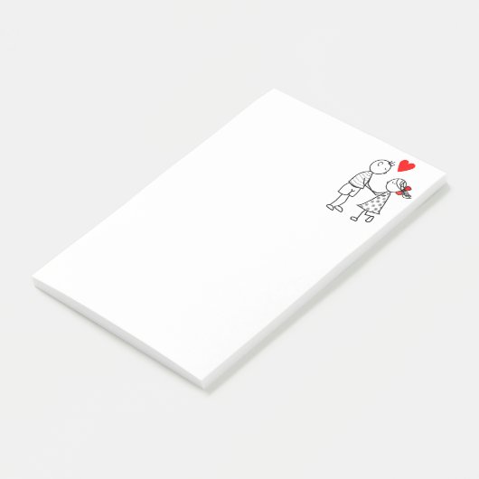 Liebe Couple Post-it® Notes - Anpassbar Post-it Klebezettel (angewinkelt)