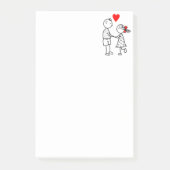 Liebe Couple Post-it® Notes - Anpassbar Post-it Klebezettel (Vorderseite)