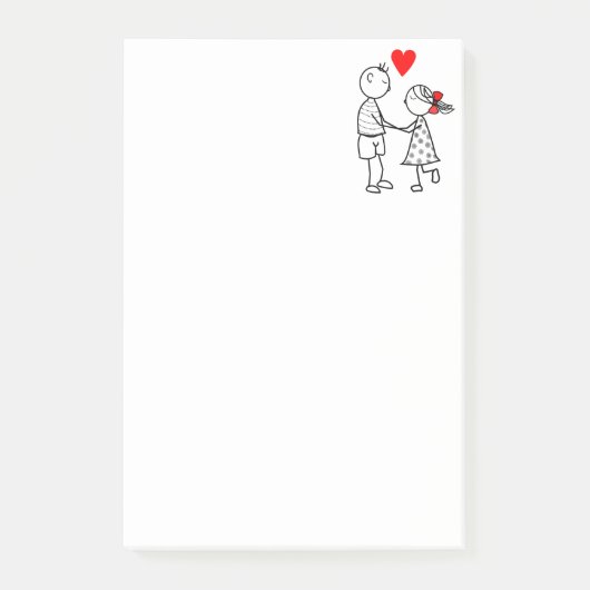 Liebe Couple Post-it® Notes - Anpassbar Post-it Klebezettel (Vorderseite)