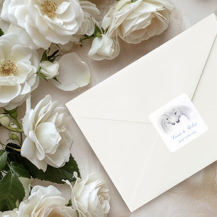 Liebe Couple Quadratischer Aufkleber