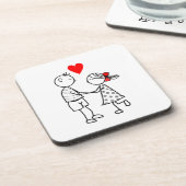 Liebe Couple Untersetzer (Linke Seite)