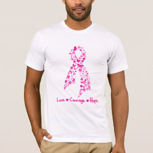 Liebe Courage Hope Butterfly - Brustkrebs T-Shirt