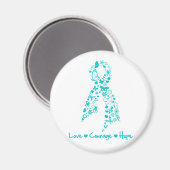 Liebe Courage Hope Butterfly - Gynäkologischer Kre Magnet (Vorderseite/Rückseite)