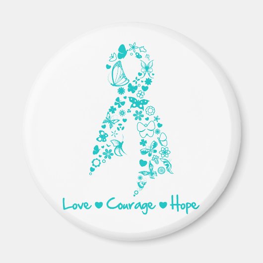 Liebe Courage Hope Butterfly - Gynäkologischer Kre Magnet (Vorne)