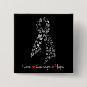Liebe Courage Hope Butterfly - Hirnkrebs Button