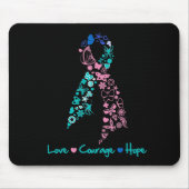 Liebe Courage Hope Butterfly - Schilddrüsenkrebs Mousepad (Vorne)