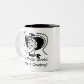 Liebe Cowboy Zweifarbige Tasse (Vorderseite Links)