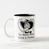 Liebe Cowboy Zweifarbige Tasse (Links)