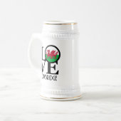 LIEBE Cowbridge Wales Bierglas (Vorderseite Links)