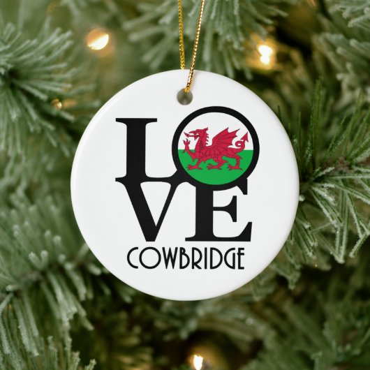 LIEBE Cowbridge Wales Keramik Ornament (Baum)