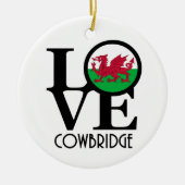 LIEBE Cowbridge Wales Keramik Ornament (Vorne)