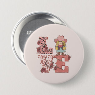 Liebe & Cowgirl Spirit - Vintager Country Style Button
