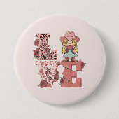 Liebe & Cowgirl Spirit - Vintager Country Style Button (Vorderseite)
