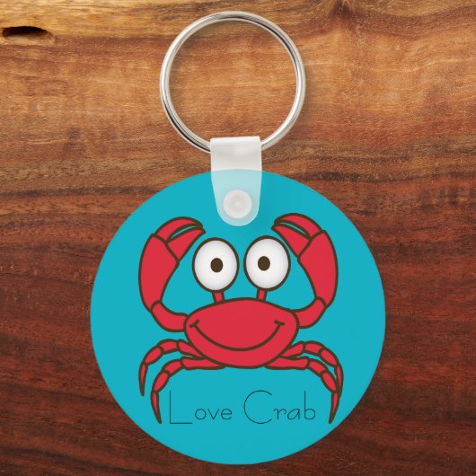 Liebe Crab Button Schlüsselanhänger (Vorderseite)