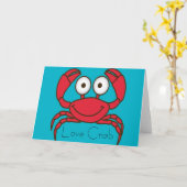 Liebe Crab Grußkarte Karte (Gelbe Blume)