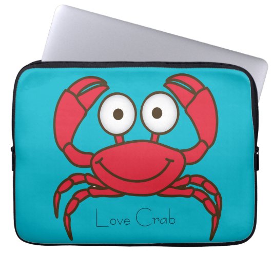 Liebe Crab Laptopschutzhülle (Vorderseite)