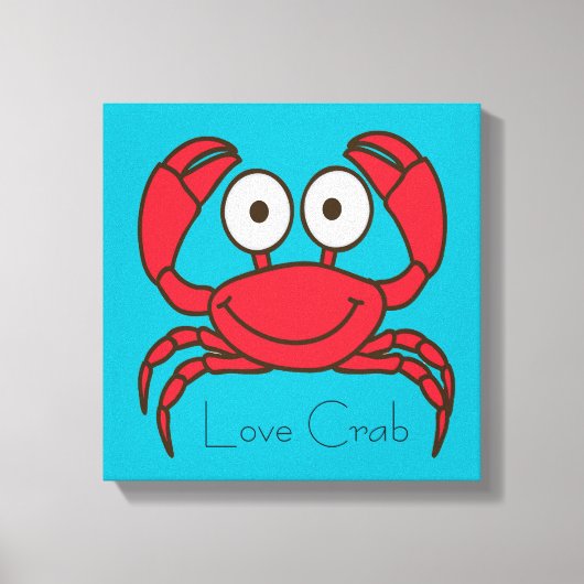 Liebe Crab Leinwanddruck (Vorderseite)