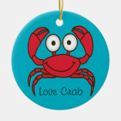 Liebe Crab Ornament Round (Vorne)