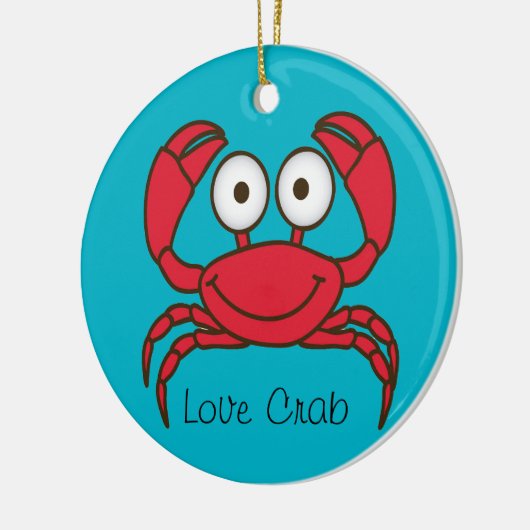 Liebe Crab Ornament Round (Links)