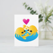 Liebe Crabs Postkarte (Stehend Vorderseite)