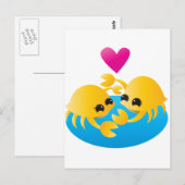 Liebe Crabs Postkarte (Vorne/Hinten)