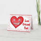 Liebe Crased Fool Feiertagskarte (Vorderseite)