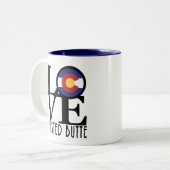 LIEBE Crested Butte 11oz Zweifarbige Tasse (Vorderseite Links)