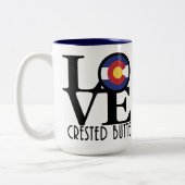 LIEBE Crested Butte Colorado 15oz Zweifarbige Tasse (Links)
