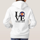 LIEBE Crested Butte Colorado (Rückseite) Hoodie (Rückseite)
