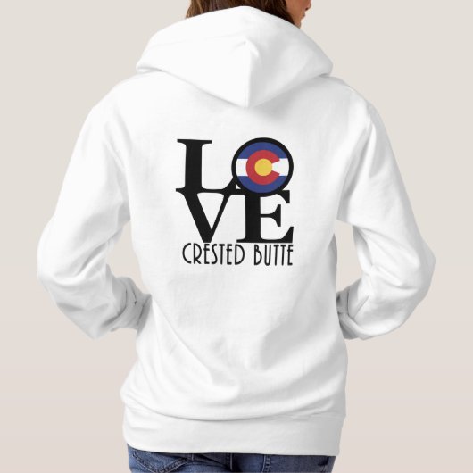 LIEBE Crested Butte Colorado (Rückseite) Hoodie (Rückseite)